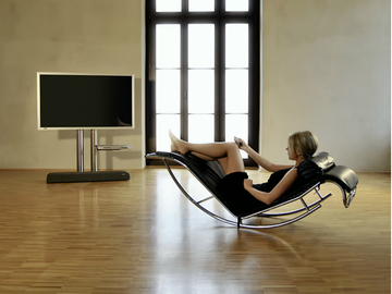 TWIN - ART114 - Floor mounted stainless steel stand by Wissmann raumobjekte - view 2